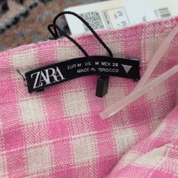 NWT Zara tweed bustier sleeveless tube crop top - Picture 2 of 5